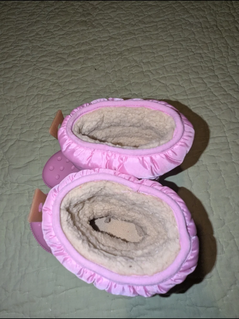CROCS Kids Pink Quilted Fleece-Lined Winter Boots